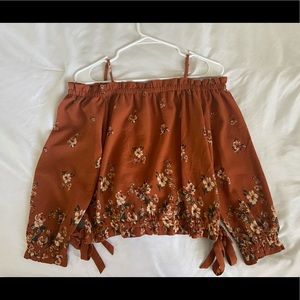 Off the shoulder floral top